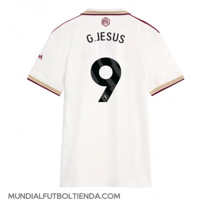Camiseta Arsenal Gabriel Jesus #9 Tercera Equipación Replica 2025-26 para mujer mangas cortas Camiseta Arsenal Gabriel Jesus #9 Tercera Equipación Replica 2025-26 para mujer mangas cortas